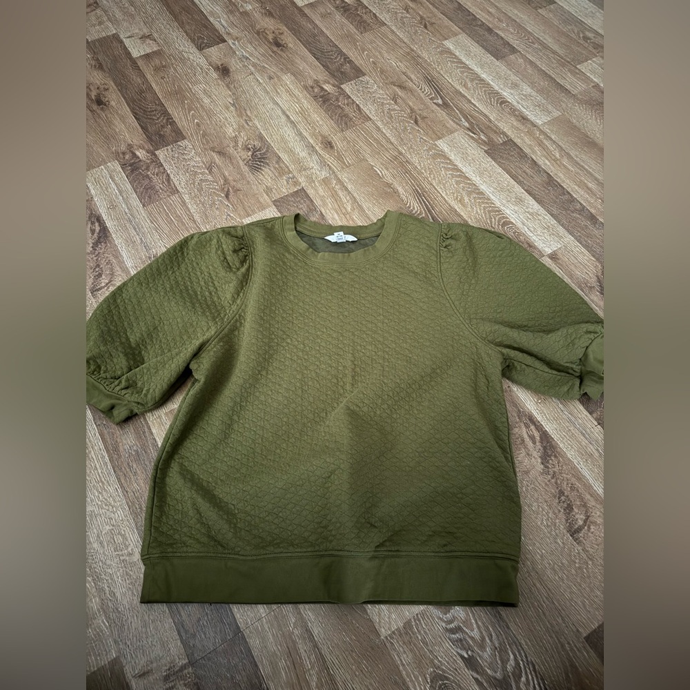 Olive Green Women's Crewneck Top